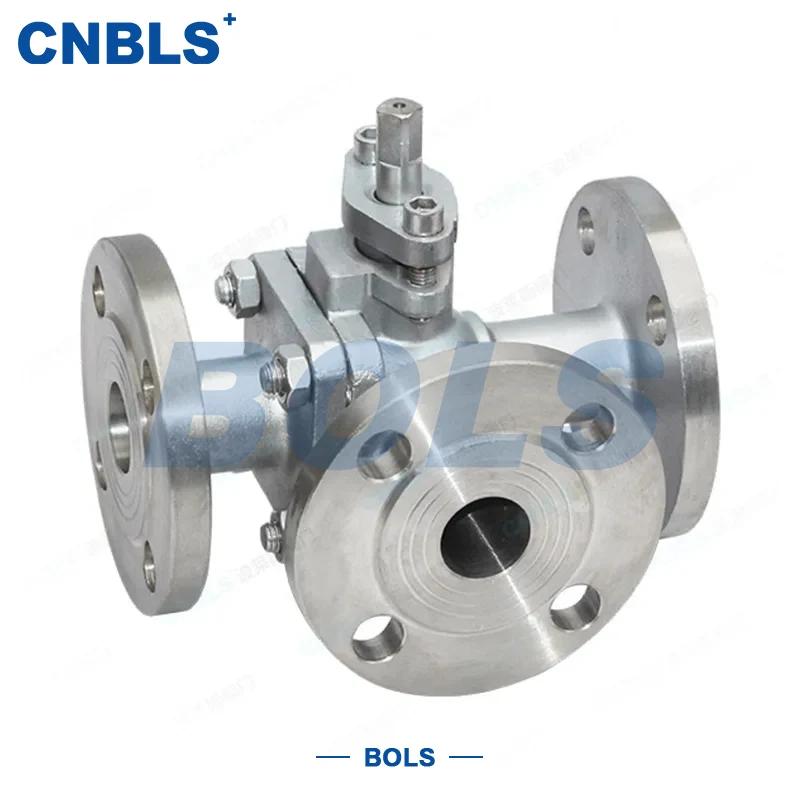 Stainless Steel Three-way Flange Ball Valves